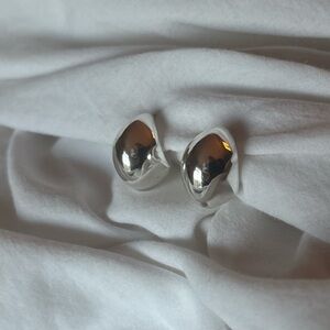 Silver drop earrings